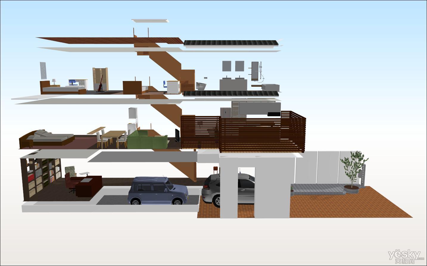 轻音平沢唯自宅3d建模